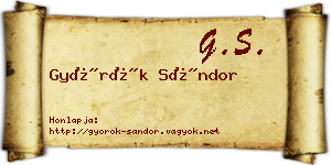 Györök Sándor névjegykártya